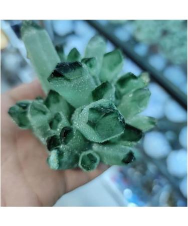 for 300-400g Natural Green Ghost Quartz Crystal Cluster Crystals raw Gem Specimen for Home&Office Decoration fengshui - Buy Online on GoSupps.com