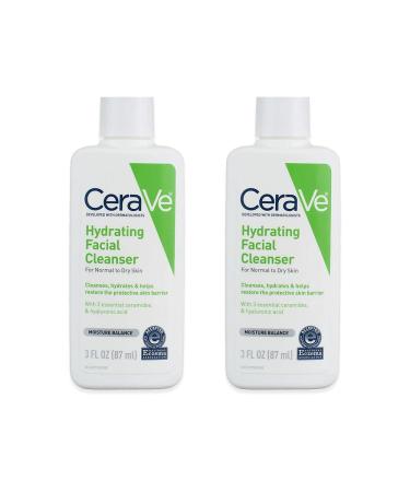 CeraVe Hydrating Facial Cleanser 3 fl oz - Normal to Dry Skin - Buy Online on GoSupps.com