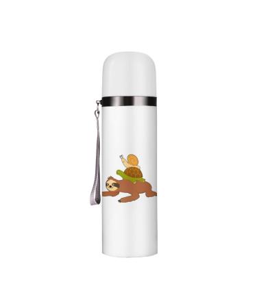 Turtle And Snail Riding On Sloth Insulated Water Bottle 19 OZ Stainless Steel Travel Mug For Drink Sports Camping Hiking Outdoors