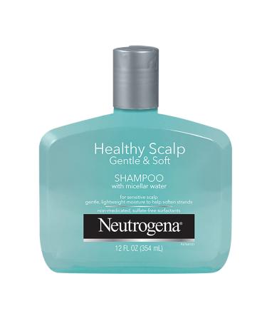 Neutrogena Gentle & Soft Healthy Scalp Shampoo for Sensitive Scalp & Lightweight Moisture  with Micellar Water  pH-Balanced  Paraben & Phthalate-Free  Color-Safe  12oz