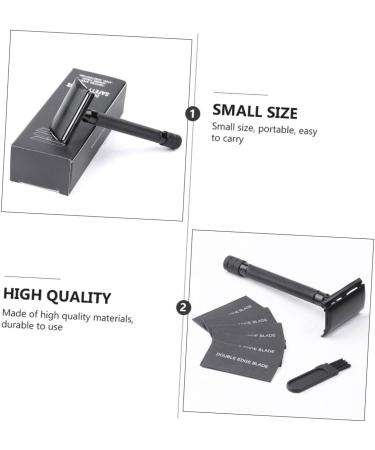 Frcolor Manual Double-Sided Razor - Classic Stainless Steel Traditional Shaving Tool for Men - Buy Online on GoSupps.com