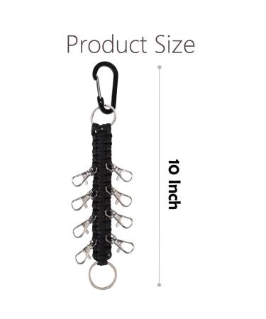 3 Pack Handmade Black Paracord Cheer Bows Holder for Teen Girls - Perfect for High School and College Cheerleading Sports - Buy Online on GoSupps.com