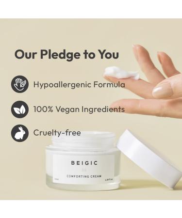 BEIGIC Comforting Cream | Vegan Korean Skin Care Moisturizer for Dry Sensitive Skin | Hydrating Face Cream with Allantoin Niacinamide & Ceramide (1.7 fl oz - Buy Online on GoSupps.com