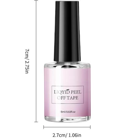 Peel-Off Base Coat | Peel-Off Base Coat for Gel | 15ml Quick Drying Manicure for Home Salon Wedding Daily Use Easy Removal - Buy Online on GoSupps.com