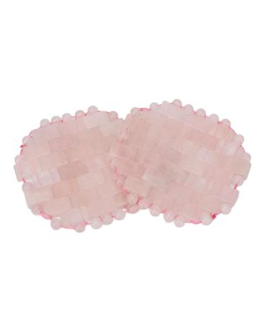 Verdant Touch Rose Quartz Cooling Eye Cover - 2PCs | Migraine Relief & Puffiness Elimination - Buy Online on GoSupps.com