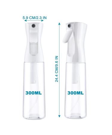 Uraqt 300ml Salon Water Spray Bottle for Hairdressers - White Transparent Hair Tool - Buy Online on GoSupps.com