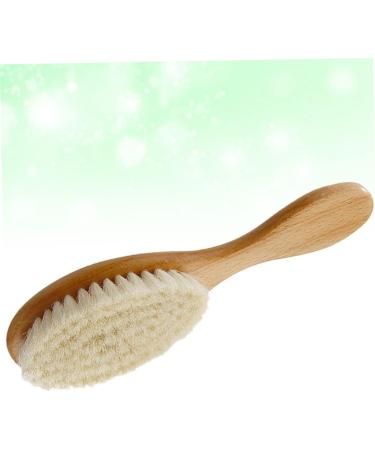 DOITOOL Natural Wooden Hair Teasing Comb | Baby Hair Brush Set for Newborns | Travel Friendly | Shower & Massage Brush | White 18x5cm - Buy Online on GoSupps.com