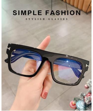 JOVAKIT Blue Light Glasses for Men & Women - Square Frame Anti Eyestrain Specs for Reading Gaming & Screens - A1 Black 51mm - Buy Online on GoSupps.com