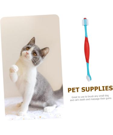 Angoily 2pcs Convenient Double-headed Bristles Pet Double-head Brush for Small Cleaning Soft-bristles Tooth - Buy Online on GoSupps.com