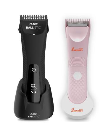 ZLADE Ballistic Manscaping Body Trimmer and Summer Intimate Body Trimmer Combo for Couples - 1 Men's Trimmer + 1 Women's Trimmer