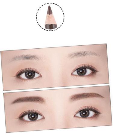 FRCOLOR Beauty Makeup Tools 2pcs Brown Waterproof Eyeliner Brow Pencil Dark Brown Eyebrow Pencil Eyebrow Gel Girl 1 count (Pack of 1) Picture 2 - Buy Online on GoSupps.com