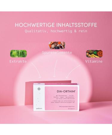 Dia-Orthim 120 Capsules - Blood Sugar Support with Bitter Melon Curcuma & Ginger - Vegan & Lactose-Free - Lab Tested - Made in Germany - Buy Online on GoSupps.com