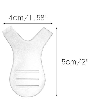 20-Piece Y-Shape Brush Set | Silicone Eyelash Shield Pads & Mini Comb | Makeup Beauty Tool for Eyelash Extensions - Transparent & Pink - Buy Online on GoSupps.com