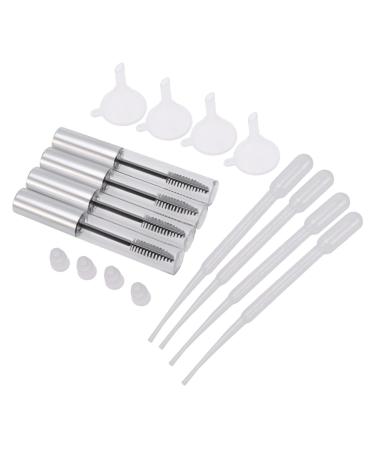 Didiseaon 4pi ces Lot de Tubes de Mascara Vide avec Brosse Entonnoirs et Pipettes pour Fabrication Maison de Mascara Base Huile