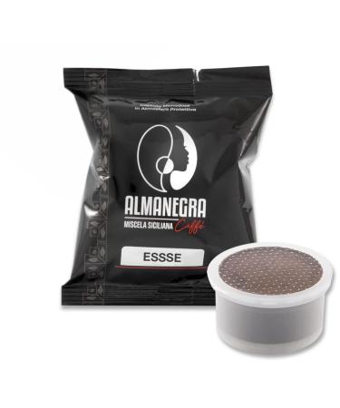 Almanegra Caff 100 Almanegra Caffe Compatible Capsule Pods for Esse Coffee Essecaffe