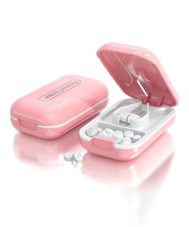 DUBSTAR Small Pill Cutter, Pill Splitter Pill Cutter for Small or Large Pills, Cuts Vitamins Tablets, Portable Pretty Pill Crusher for Purse Pocket (Pill Cutter, Pink) Pill Cutter Pink