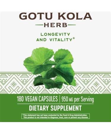 Buy Nature's Way Gotu Kola Herb Caps 180 ct - Premium Herbal Supplement for Mental Clarity & Cognitive Support - Fast Worldwide Shipping - Buy Online on GoSupps.com