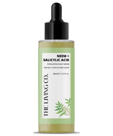 THE LIVING CO Neem + Salicylic Acid Exfoliating Scalp Serum 65ml For Oily Itchy & Flaky Scalp - Buy Online on GoSupps.com