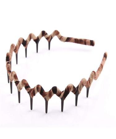 5PCS Zig Zag Wrapped Cloth Headband Hair Comb Set for Women - Buy Online on GoSupps.com