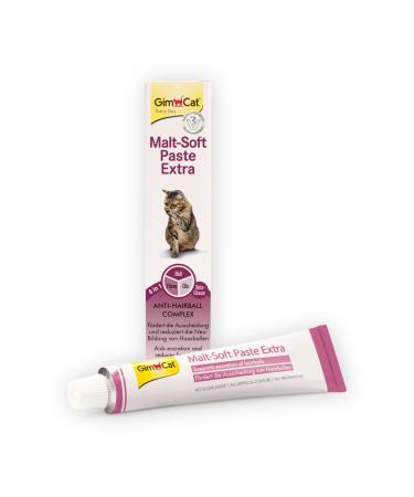 GimCat Malt-Soft Paste Extra - Anti-Hairball cat snack promotes the excretion of hairballs - 1 tube (1 x 100 g) 100 g (1 pack)