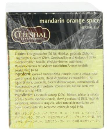 Celestial Seasonings Mandarin Orange Spice Tea Bags - 20 Count Herbal Tea - Buy Online on GoSupps.com