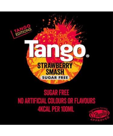 Tango Sugar Free - Strawberry Smash - Pack of 24 - 330ml - Buy Online on GoSupps.com
