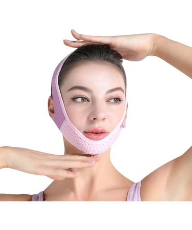 Double Chin Reducer V Line Facial Mask Face Lifting Tape Soft Chin Strap for Women Restore Skin Elasticity Face Lifting Tape Purple - Buy Online on GoSupps.com