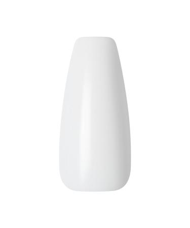 KISS Gel Fantasy Press On Nails - Sweet Jelly White Coffin Shape Long Size | 28 Nails & Glue Included | Perfect for International Shipping - Buy Online on GoSupps.com