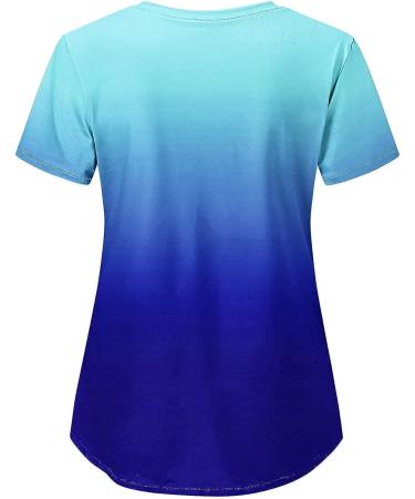 Blue Graphic Backless Women's T-Shirt - Loose Fit Casual Top for Women in Size Large - Buy Online on GoSupps.com