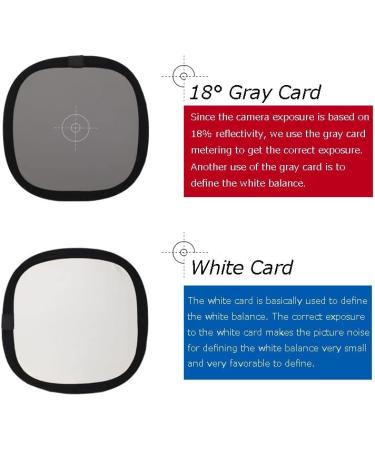 Foldable 18% Gray Card & White Balance Disc | Dual-Sided 30cm Photography Exposure Card - Buy Online on GoSupps.com