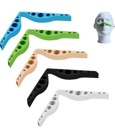 Epedic 3/5/10 pieces of fogless accessories for masks glasses silicone anti-fog nose bridge pads anti-fitting silicone nose bridge prevents the fitting of glasses (color: 1 set size: 5 5 PCs 1 sentence