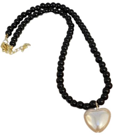 OralGos Fashion Heart Necklace - Dainty Pearl Pendant & Clavicle Chain for Stunning Style | International Shipping - Buy Online on GoSupps.com