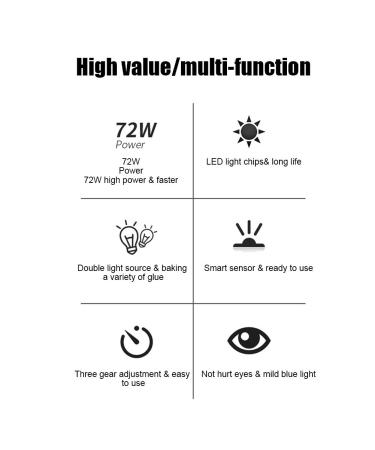 Professional 72W UV Nail Dryer | Portable Nail Art Tool with 3 Timers for Salon & Home Use - Buy Online on GoSupps.com