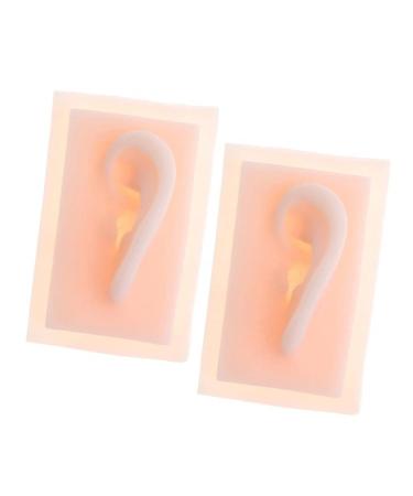 2 x Silicone Acupuncture Ear Model for Left Acupuncture Flexible Soft Artificial Display