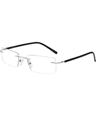 FONHCOO Blue Light Blocking Glasses - Unisex Lightweight Frameless Rectangle - Anti Blue Ray for Computer & Gaming - Stylish Black Design - Buy Online on GoSupps.com