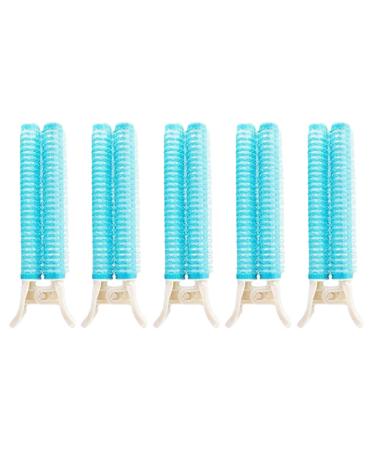 Hair Curler Clips  5pcs Fast Curling Hair Volume Clips  Hair Root Lift Clips  Reusable Hair Styling Rollers Clips for DIY Hair Styling (Blue) 5pcs + blue