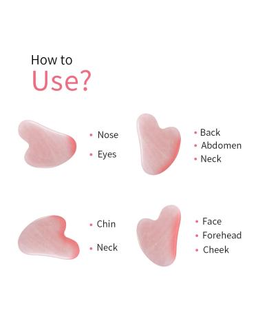 TIGERSTAR Rose Pink Jade Gua Sha Facial Massage Tool for Skin Care - Relax Muscles, Reduce Fine Lines & Wrinkles - Body, Face, Eyes, Neck - Buy Online on GoSupps.com
