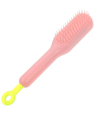 Baluue hairbrushes for women self -cleaning hairbrush insertable unavoidable hairbrush massage brush hairbrush comb for all hair types styling wet or dry pink