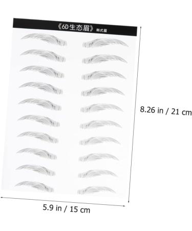 Baluue 2 Pairs Artificial Eyebrow Patch Dual-ended Eyebrow Pencil Simulation Eyebrow Clear Brow Gel Tear - Buy Online on GoSupps.com