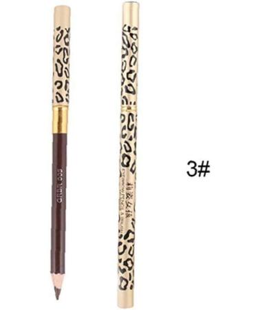 1pc Waterproof Eyebrow Pencil Double Sided Eyebrow Pencil With Brush Leopard Eyebrow Pen Smudge-proof Eye Makeup Comestic For Girl (3 Dark Brown) - Buy Online on GoSupps.com
