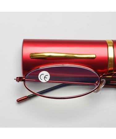 Shop Koosufa Metal Anti-Blue Light Reading Glasses | Ultra-Light Classic Design for Men & Women | Pocket Clip & Etui Included - Available in Various Magnifications - Buy Online on GoSupps.com