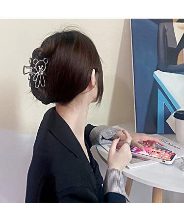Non-Slip Metal Hair Clips for Women & Girls - Strong Hold Bear Design - 2 Pieces for Long & Thick Hair - Buy Online on GoSupps.com