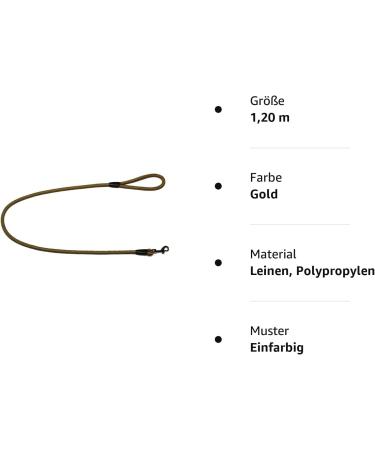 Buy Basic 10mm Rope Dog Leash - 27 Colors 7 Lengths (1.20m Gold) - International Shipping - Buy Online on GoSupps.com