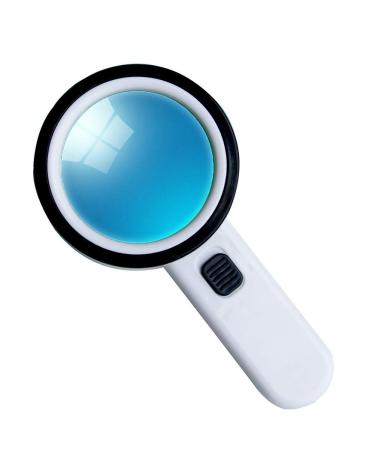 Glass with Lamp 30 Times 100MM Repair Handheld Magnifier Old Reading Black Made in China