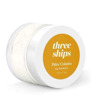 Three Ships Pi a Colada Lip Exfoliator   Vegan Lip Polish & Moisturizer   As Seen on TV   Soothing  Hydrating & Reviving Natural Lip Scrub for Dry  Damaged Lips  15g