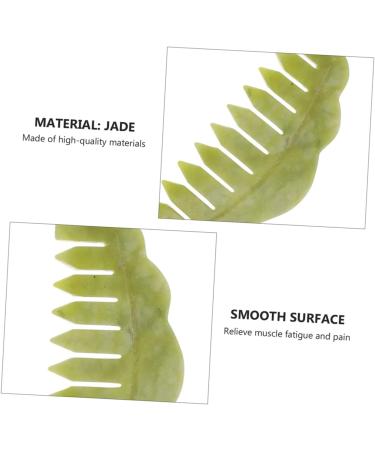 Magiclulu 4-Piece Massage Comb Set | Hand Massager & Gua Sha Jade Tools for Scalp & Face Care - Buy Online on GoSupps.com