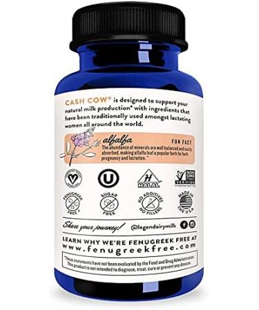 Legendairy Milk Cash Cow - Organic Alfalfa and Moringa Blend | Fenugreek-Free, Vegan, Non-GMO, Halal, Kosher - Buy Online on GoSupps.com