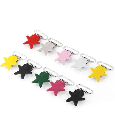 Miskall Pacifier Clips - 10pcs Durable Round Suspender Strap Holders | DIY Baby Accessories for International Shipping - Buy Online on GoSupps.com