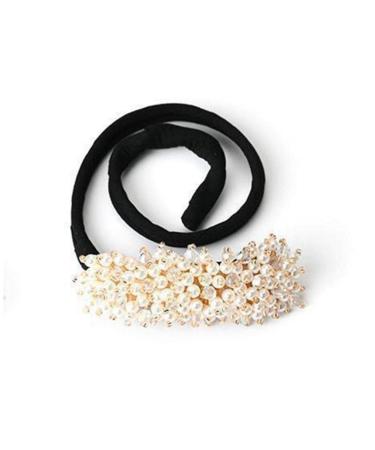 PiniceCore DIY Hairstyle Hair Bun Maker Elegant Deft Bun Magic Easy Styling Tool Bendable Hair Bun Accessories (White)