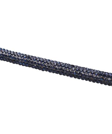 ARBO-INOX Full Black/Navy Horse Browband with Rhinestones | Premium Leather Browband for Stylish Riding - Buy Online on GoSupps.com